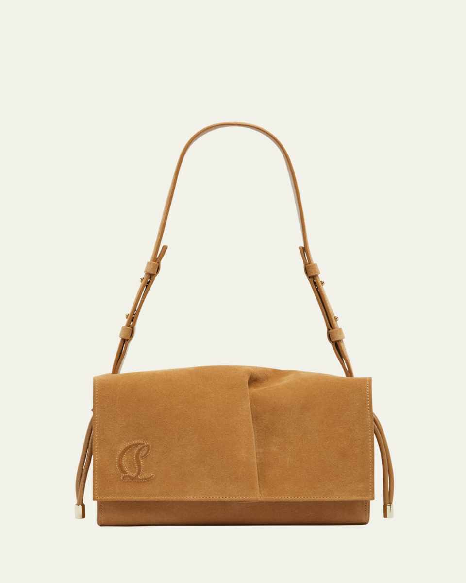 Baggy Small Shoulder Bag in Suede